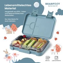 Brotdose Kinder mit Fächern, Lunchbox, Bento box, Feuerwehr BEARFOOT      NATURKINDCHEN