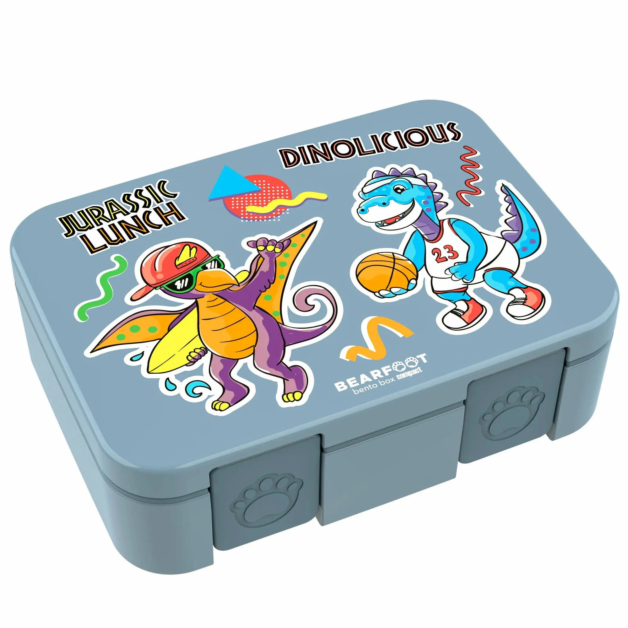 Brotdose mit Fächern, leicht & auslaufsicher - Dinos blau: 1.000ml BEARFOOT      NATURKINDCHEN