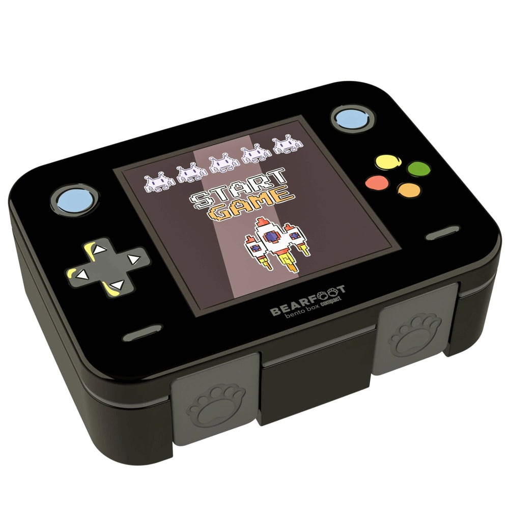 Brotdose mit Fächern, leicht & auslaufsicher - Game schwarz: 1.000ml BEARFOOT      NATURKINDCHEN