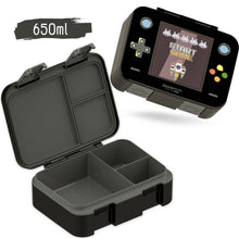 Brotdose mit Fächern, leicht & auslaufsicher - Game schwarz: 1.000ml BEARFOOT      NATURKINDCHEN