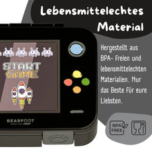 Brotdose mit Fächern, leicht & auslaufsicher - Game schwarz: 1.000ml BEARFOOT      NATURKINDCHEN