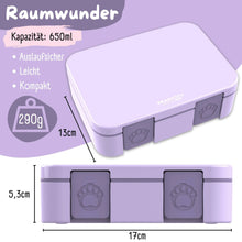 Brotdose mit Fächern, leicht & auslaufsicher - lila: 1.000ml BEARFOOT      NATURKINDCHEN