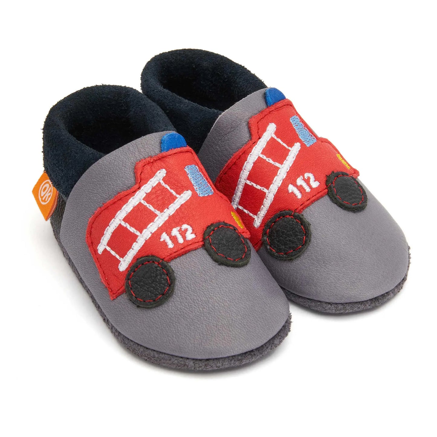 Kinder-Hausschuhe Frankie die Feuerwehr: 28/29 Orangenkinder®      NATURKINDCHEN