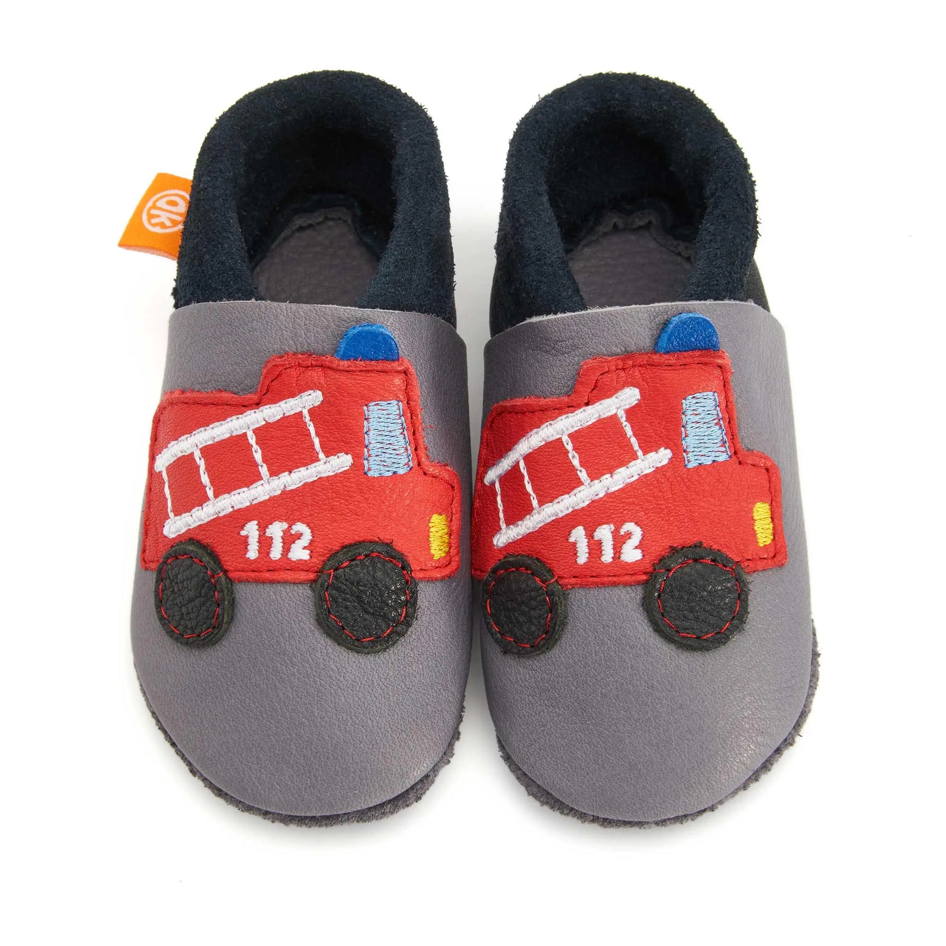Kinder-Hausschuhe Frankie die Feuerwehr: 28/29 Orangenkinder®      NATURKINDCHEN