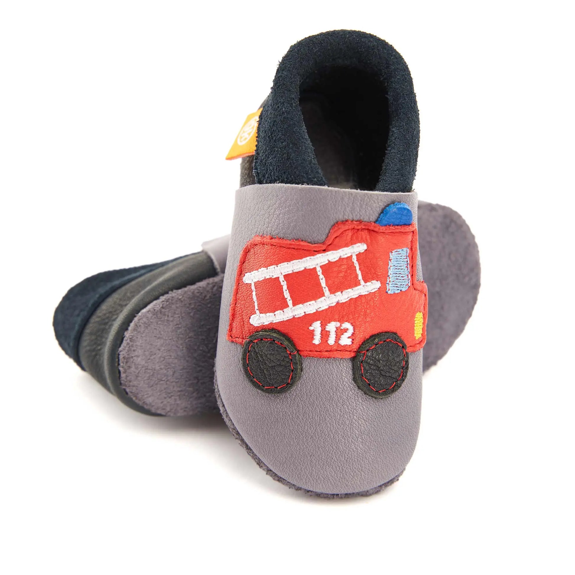 Kinder-Hausschuhe Frankie die Feuerwehr: 28/29 Orangenkinder®      NATURKINDCHEN