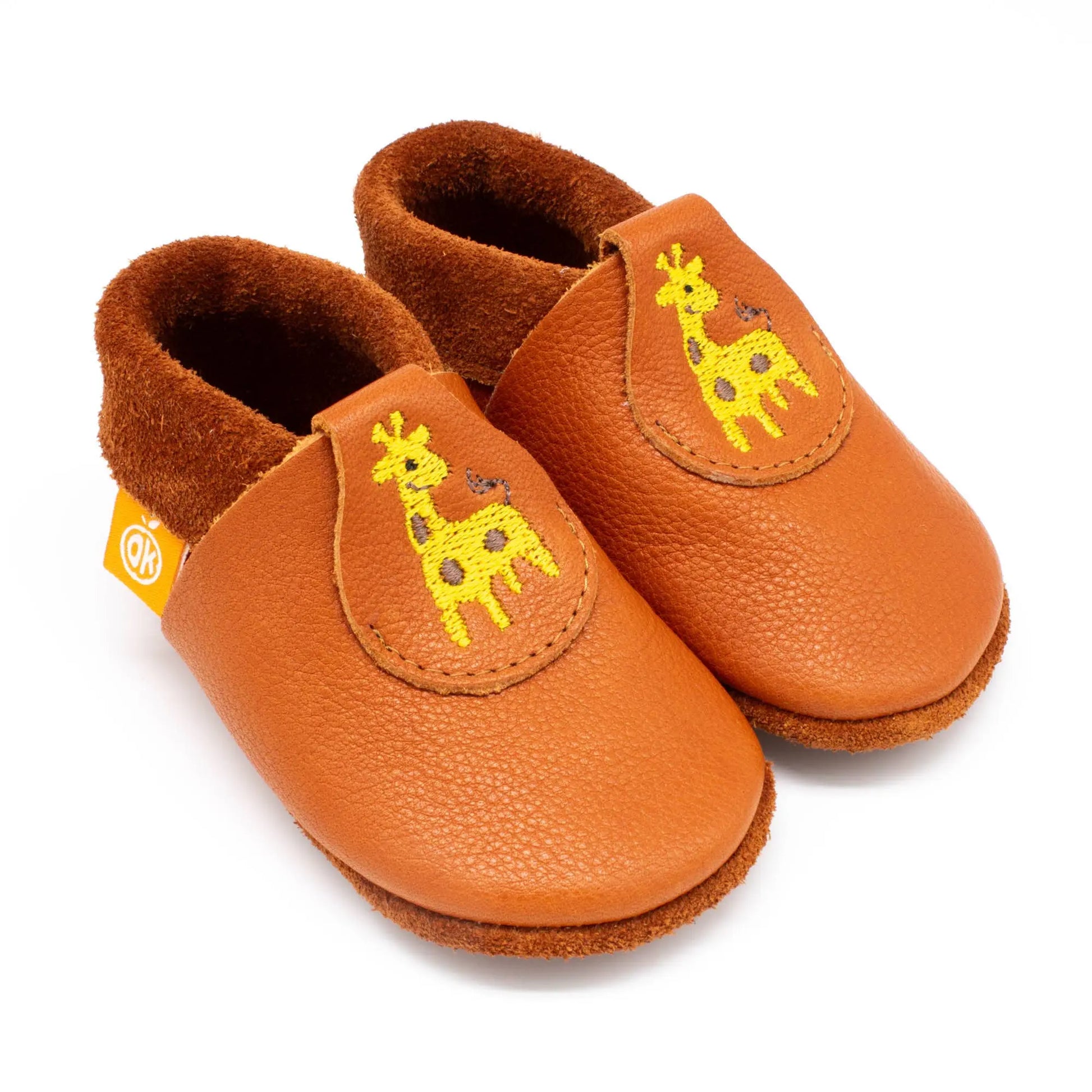 Kinder-Hausschuhe Poppie Giräffchen: 32/33 Orangenkinder®      NATURKINDCHEN