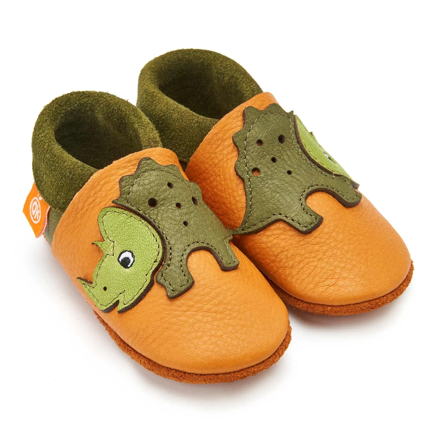 Kinder-Hausschuhe Trixie der Triceratops: 18/19 Orangenkinder®      NATURKINDCHEN