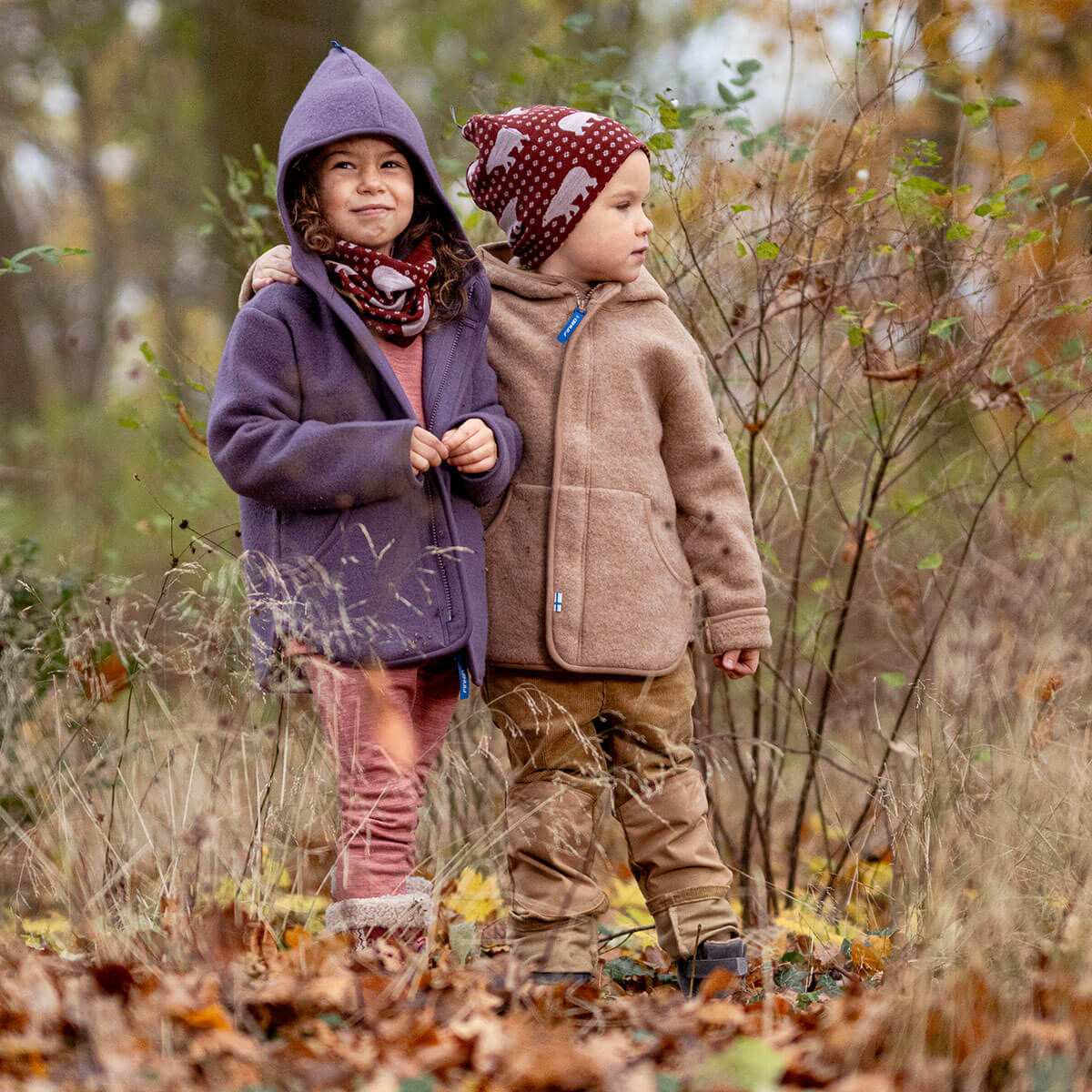 Finkid LUONTEVA Wollfleecejacke - Zip in Innenjacke NATURKINDCHEN      NATURKINDCHEN