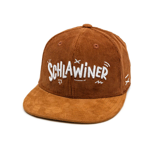 Schlawiner Snapback Cap Für Kinder - Braun Cord (Kids L) Hand und Feuer      NATURKINDCHEN