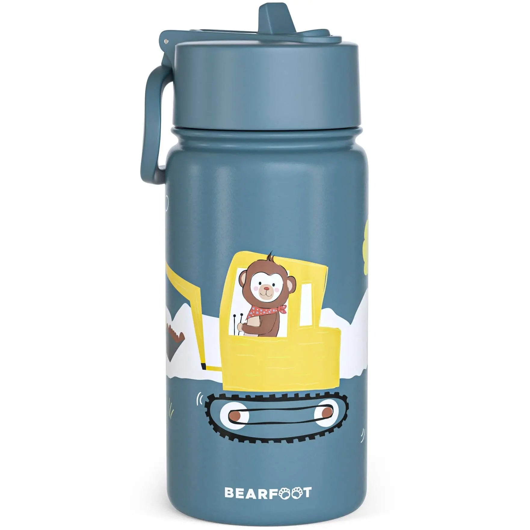 Thermo Kinder Trinkflasche Edelstahl - Bagger BEARFOOT      NATURKINDCHEN