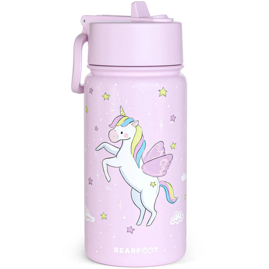 Thermo Kinder Trinkflasche Edelstahl - Einhorn lila BEARFOOT      NATURKINDCHEN