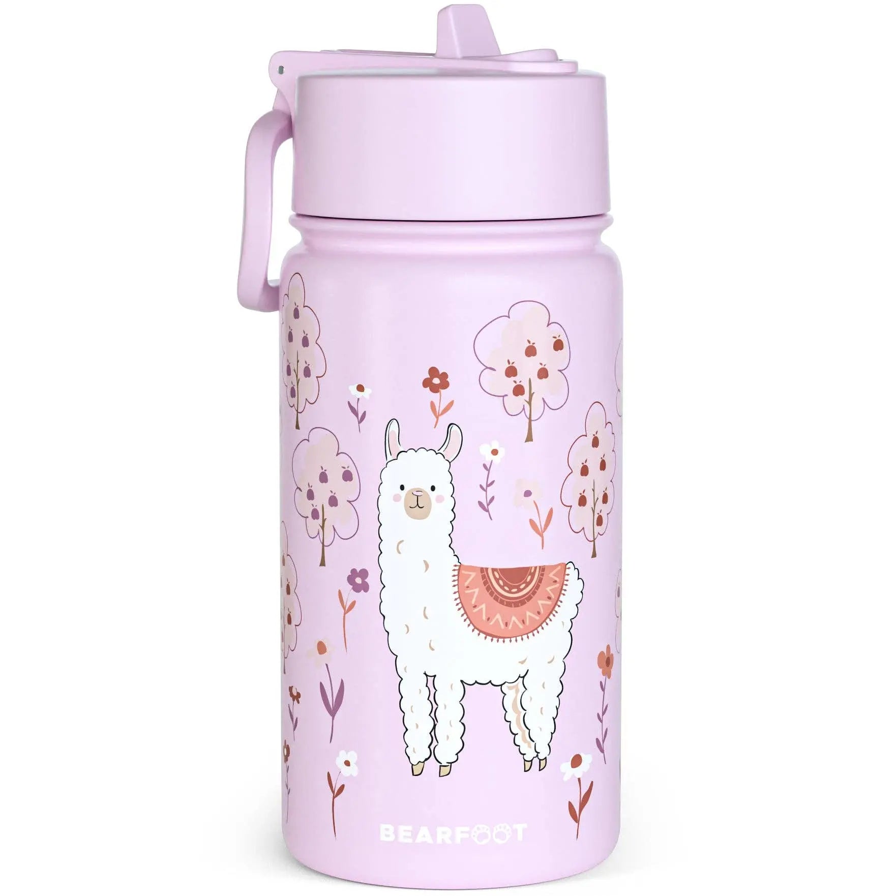 Thermo Kinder Trinkflasche Edelstahl - Lama lila BEARFOOT      NATURKINDCHEN