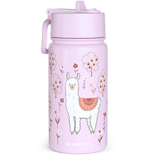 Thermo Kinder Trinkflasche Edelstahl - Lama lila BEARFOOT      NATURKINDCHEN