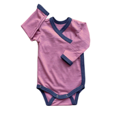 Wickelbody rose, Merinowolle & Seide (bio/GOTS): 50-56 Glückskind      NATURKINDCHEN