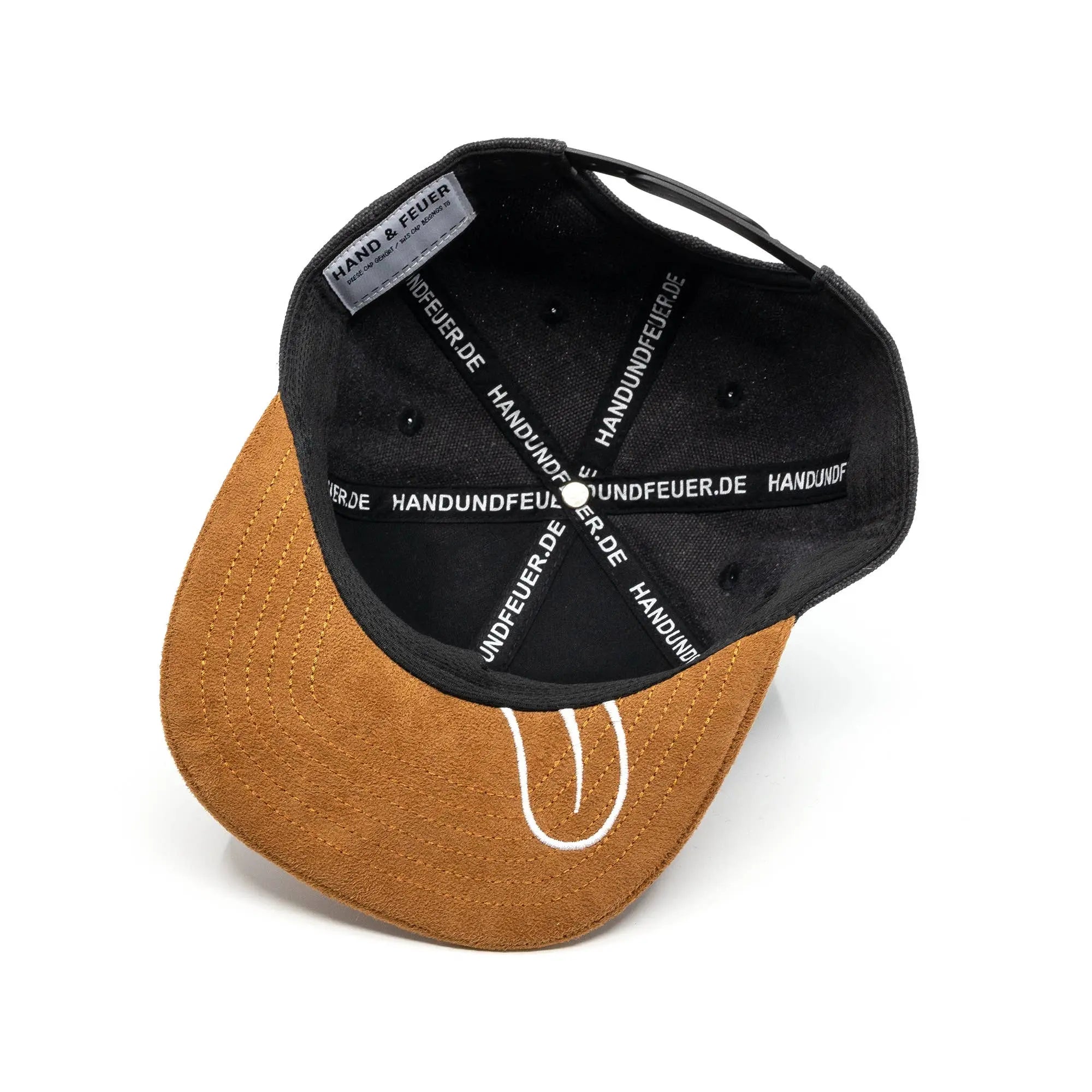 Schlawiner Snapback Cap für Kinder - Grau Filz (Kids L) Hand und Feuer