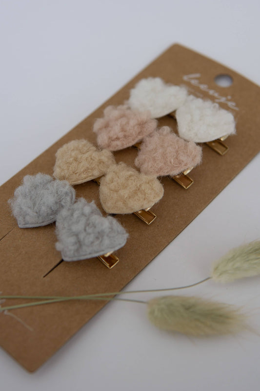 Haarspangen 'Duo Teddy Hearts' Leevje      NATURKINDCHEN