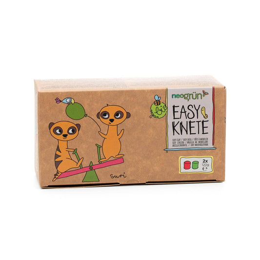 Bio-Easy-Knete vegan 2er Set "Suri" rot/grün NEOGRÜN      NATURKINDCHEN