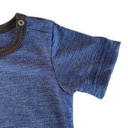 Body royal blau kurzarm, Merinowolle & Seide (bio/GOTS): 86-92 Glückskind      NATURKINDCHEN