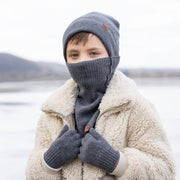 Dickie Halswärmer für Kinder aus Merino und Cashmere: Dunkelgrau / 3-10 Jahre menique      NATURKINDCHEN