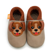 Barfußschuhe AMIGO Motiv Welpe: Beige / 30/31 Orangenkinder®      NATURKINDCHEN