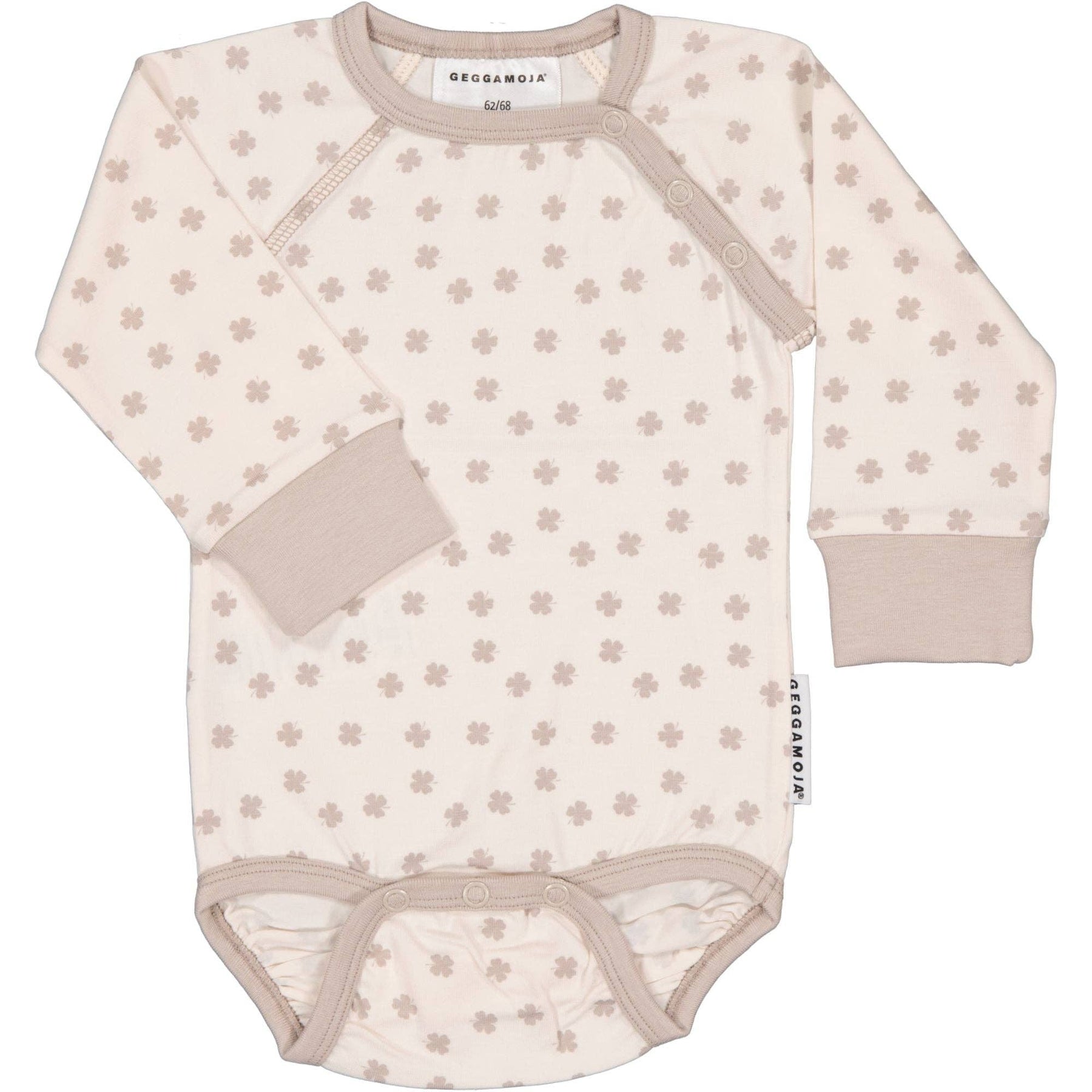 Body Bambus Beige Kleeblatt: 74/80 Geggamoja      NATURKINDCHEN