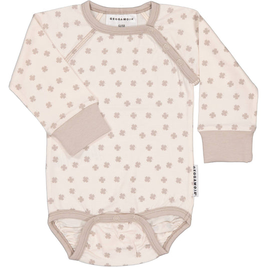 Body Bambus Beige Kleeblatt: 74/80 Geggamoja      NATURKINDCHEN