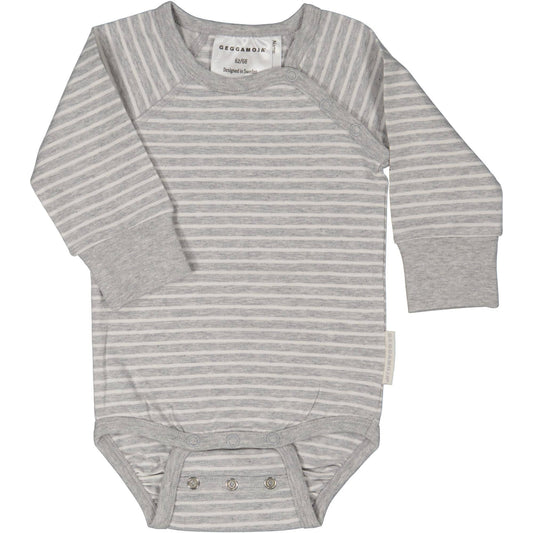 Body Bambu Classic Grau/Weiß: 50/56 Geggamoja      NATURKINDCHEN