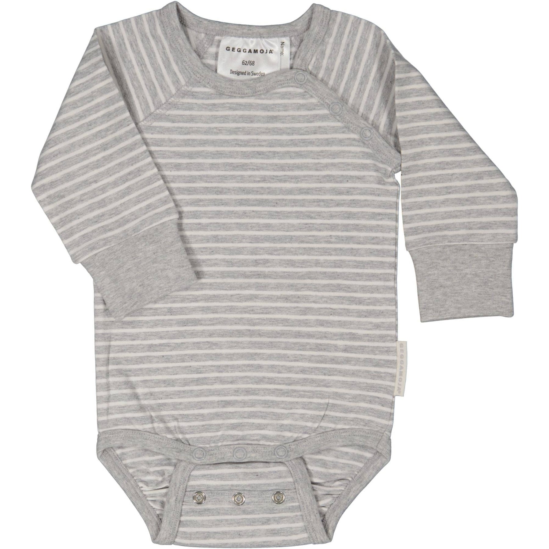 Body Bambu Classic Grau/Weiß: 62/68 Geggamoja      NATURKINDCHEN