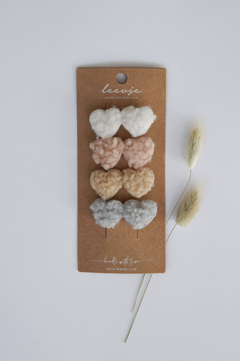 Haarspangen 'Duo Teddy Hearts' Leevje      NATURKINDCHEN