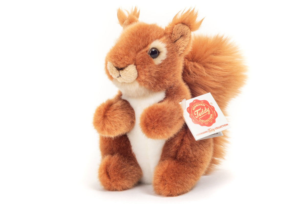 Eichhörnchen 14 cm - Plüschtier - Stofftier Teddy Hermann    Geschenke  NATURKINDCHEN