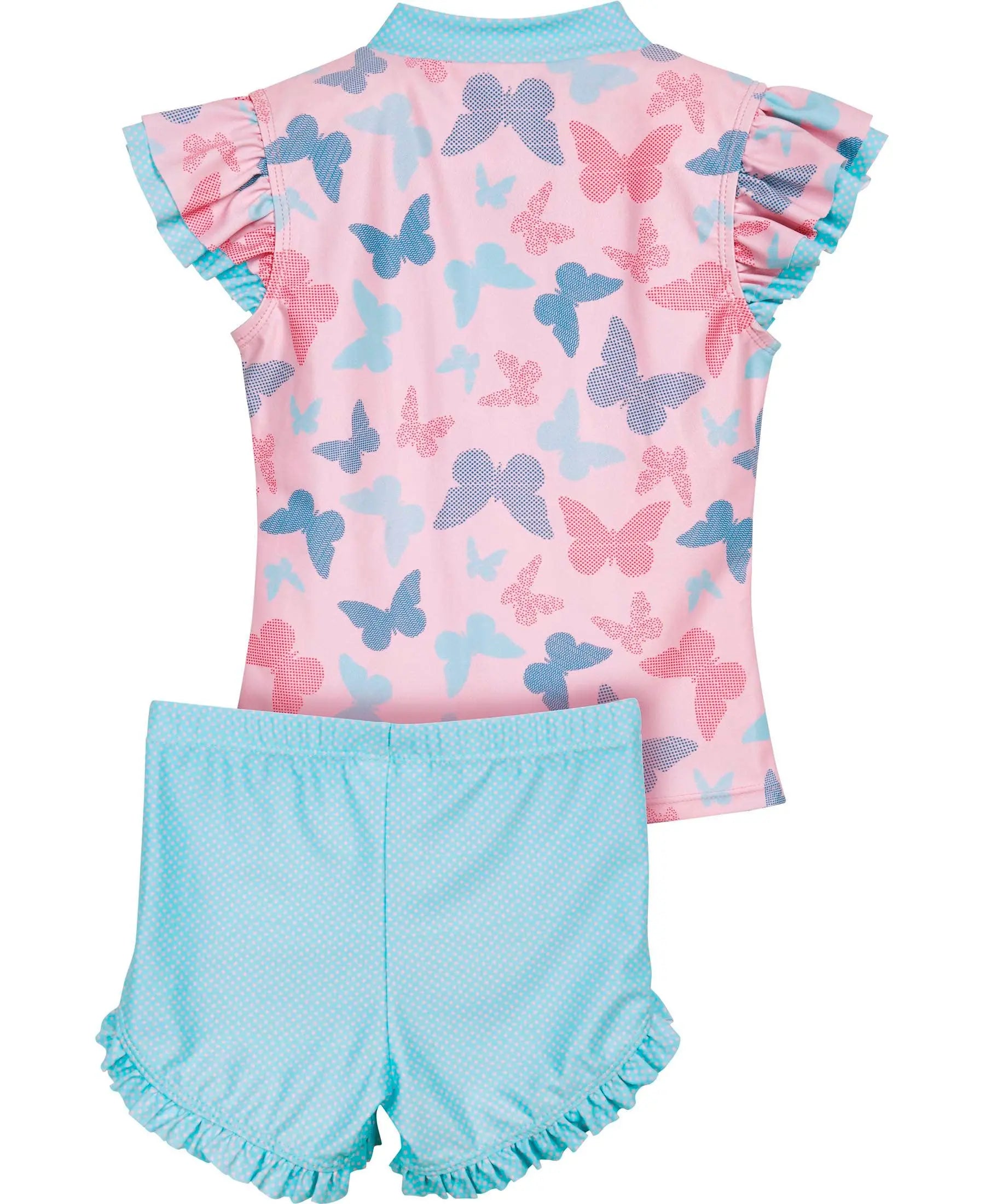Uv-Schutz Bade-Set Schmetterlinge: Rosa / 110/116 Playshoes GmbH      NATURKINDCHEN