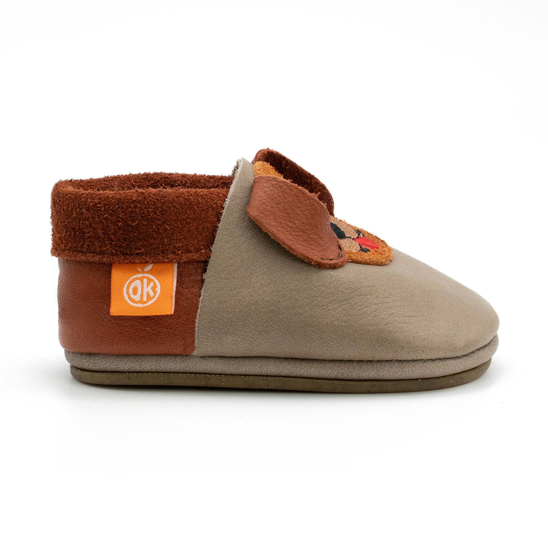 Barfußschuhe AMIGO Motiv Welpe: Beige / 24/25 Orangenkinder®      NATURKINDCHEN