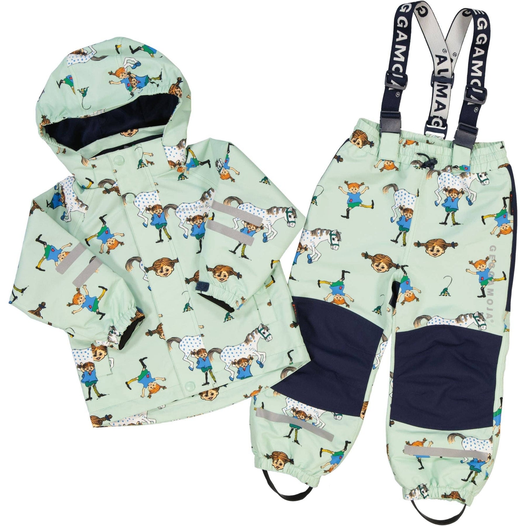 Regenjacke Pippi Langstrumpf Mint: 98/104 Geggamoja      NATURKINDCHEN
