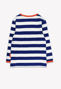 Langarmshirt mit blauen Streifen und fünf Applikationen aus Bio-Baumwolle: 56 J /116 cm Toby Tiger GmbH      NATURKINDCHEN