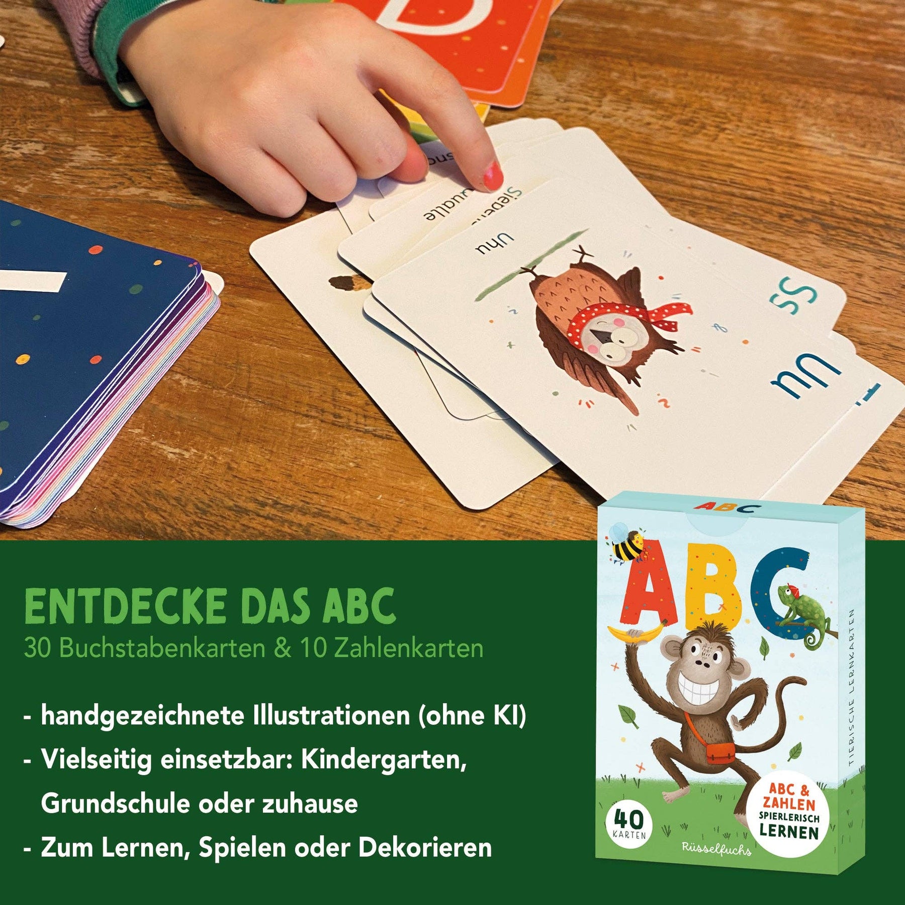 ABC & Zahlen – Lernkarten für Kinder Rüsselfuchs      NATURKINDCHEN