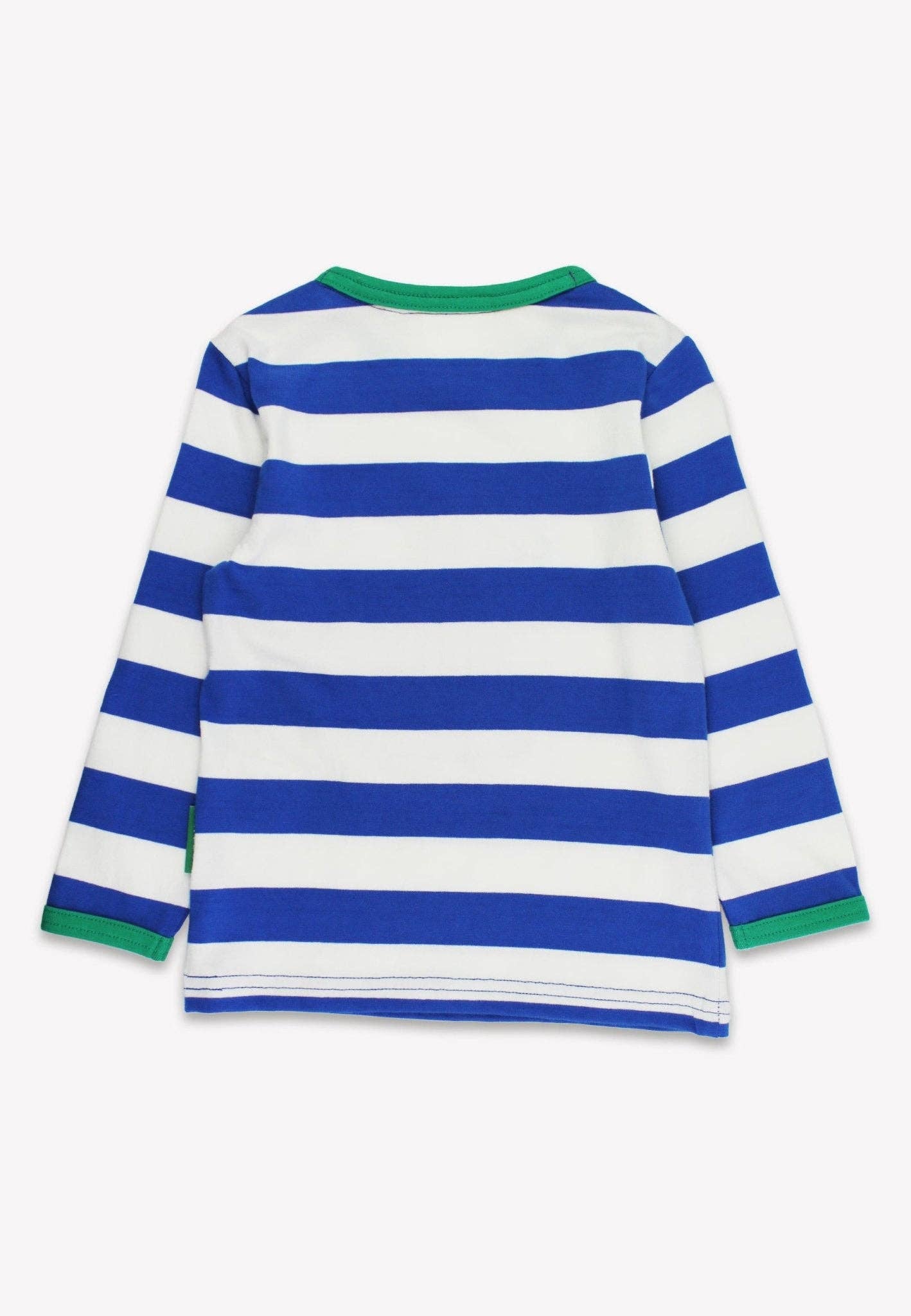 Bio One Applikation Blau Gestreiftes Langarmshirt: 1-2 Jahre/ 92 cm Toby Tiger GmbH      NATURKINDCHEN