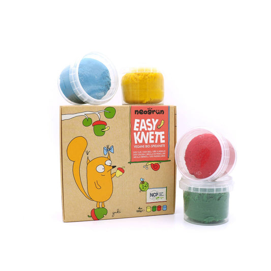 Bio-Easy-Knete vegan 4er Set "Yuki" NEOGRÜN      NATURKINDCHEN