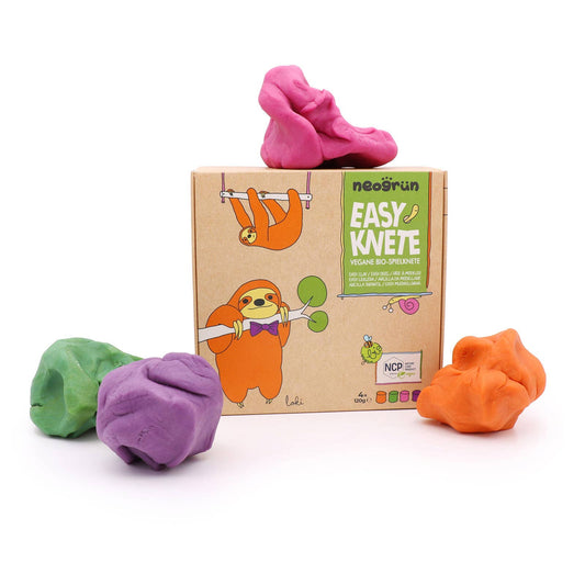 Bio-Easy-Knete vegan 4er Set "Loki" NEOGRÜN      NATURKINDCHEN
