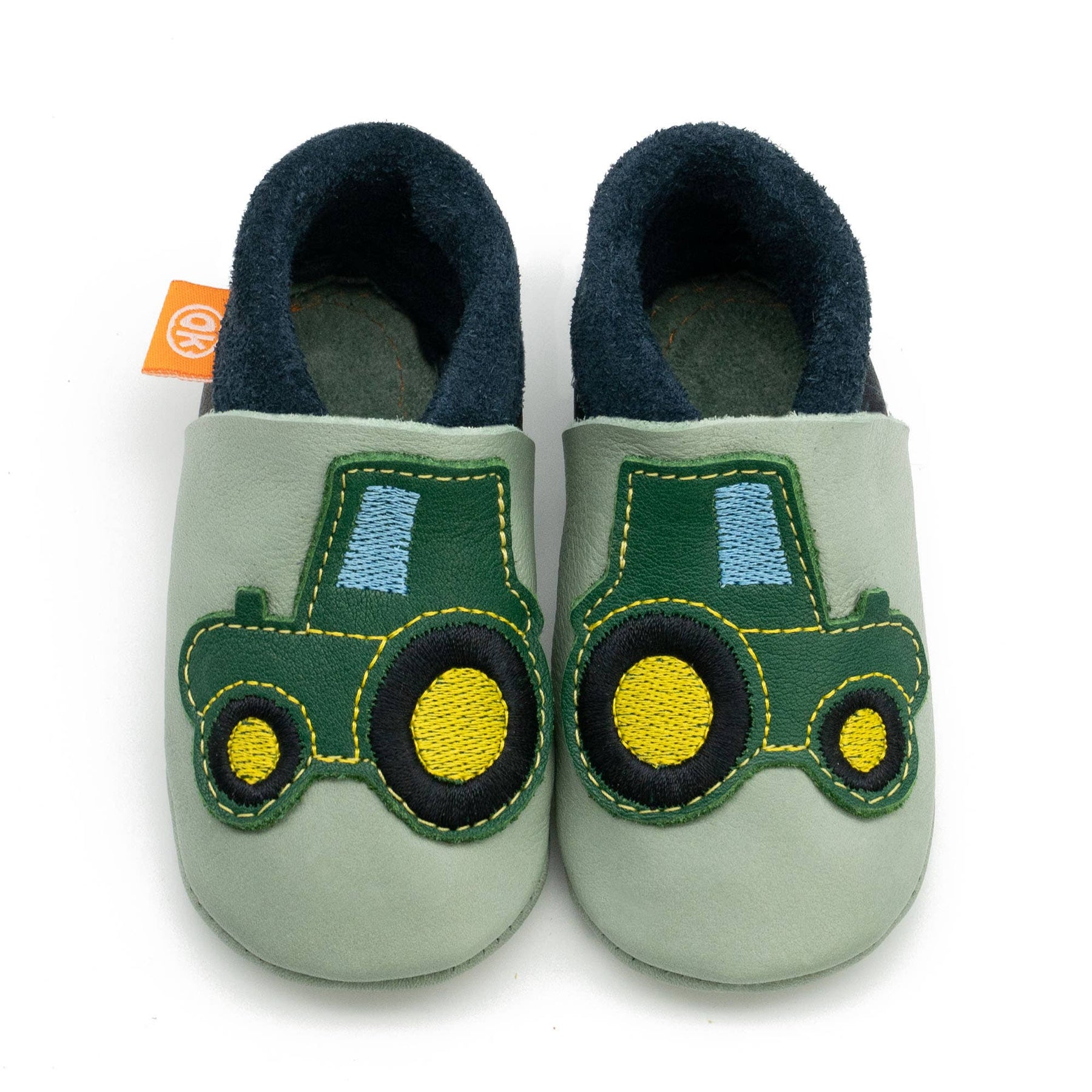 Barfußschuhe AMIGO Motiv Trecker: Mint / 28/29 Orangenkinder®      NATURKINDCHEN