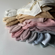 Cuddle Tuch aus Bio-Baumwolle in Mauve mit Schnullerband: 6 Stck. Saga Copenhagen      NATURKINDCHEN