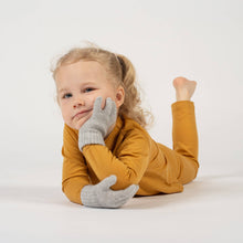 Strickhandschuhe aus Merinowolle und Cashmere für Kinder: Helles Grau / 3-5 Jahre menique      NATURKINDCHEN