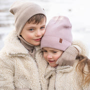 Strickmütze für Kinder aus Merino und Cashmere: Cremiges Beige / 3-10 Jahre menique      NATURKINDCHEN