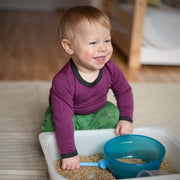 Body zwetschke uni, Merinowolle & Seide (bio/GOTS): 74-80 Glückskind      NATURKINDCHEN