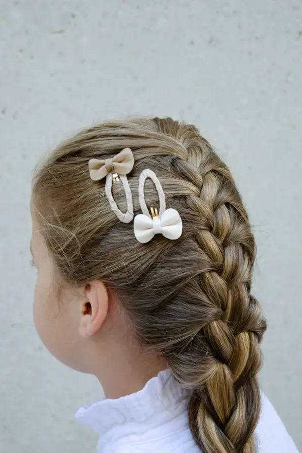 Haarspangen 'Vegan Leather Bows' Leevje      NATURKINDCHEN